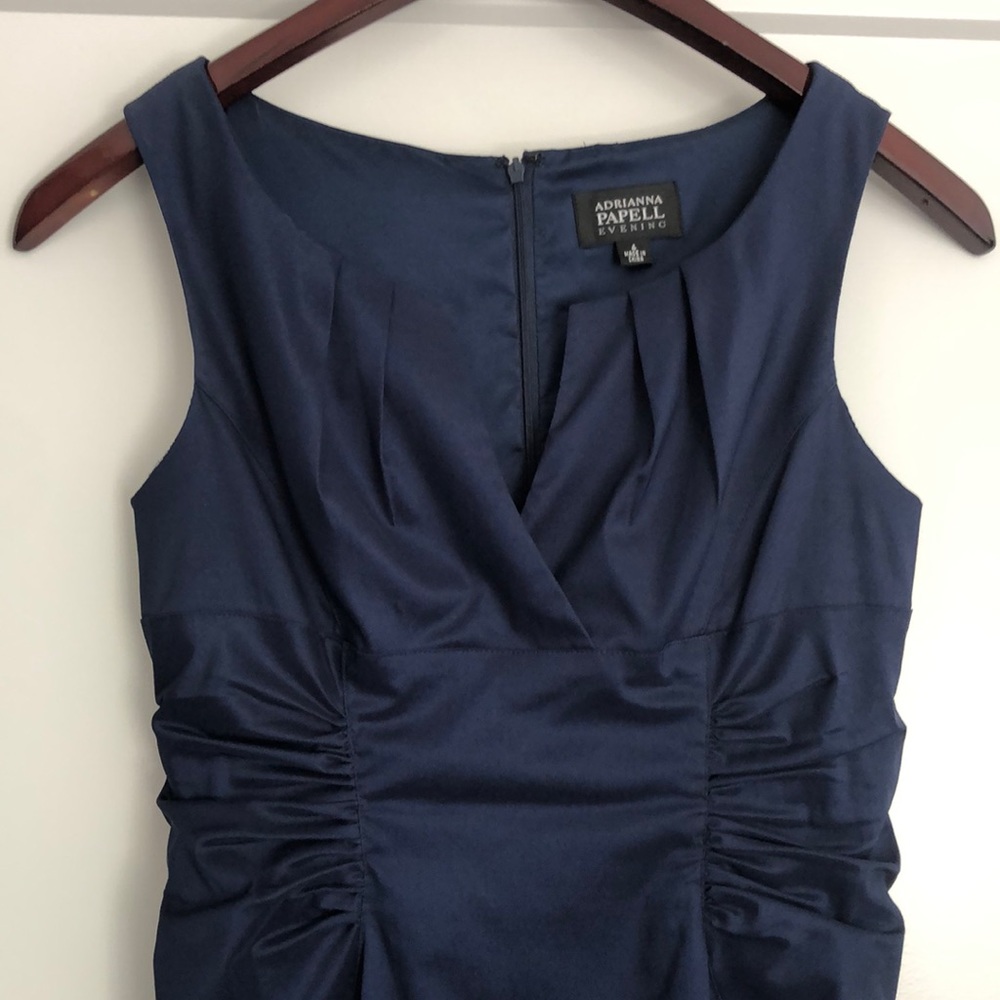 Adrianna Papell navy evening gown